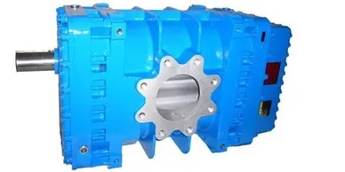 Dynamic blue industrial blower front view